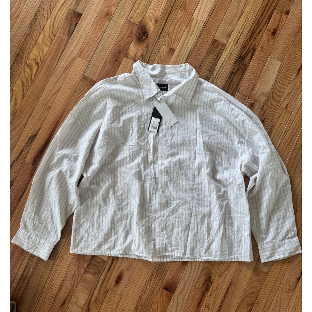 Original Use Men's XL Oversized Shirt NWT Boxy Drop Shoulder Casual Striped